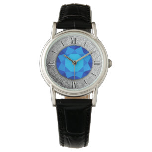 Silver Damask mit einem Imitat-Schmuckstück Armbanduhr