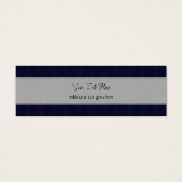 Silver Damask on Blue with Stripes and Monogram