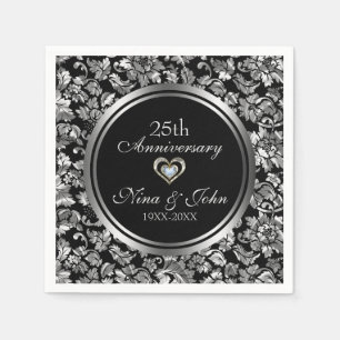 Silver Damask Serviette