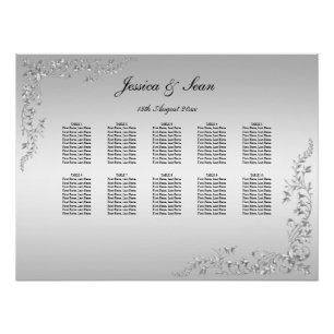 Silver Decoration Seekarte Poster