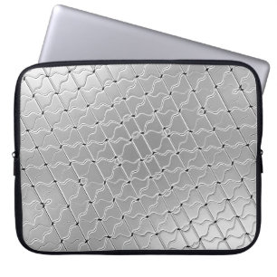 Silver Decorative Laptop Sleeve