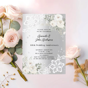 Silver Diamond 60. Hochzeitstag Einladung