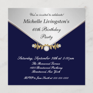 Silver Diamond Brooch Navy Blue Womens Einladungen