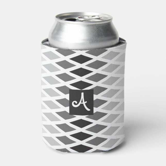 Silver Diamond Ombre Monogram Dosenkühler (Kanne Vorderseite)
