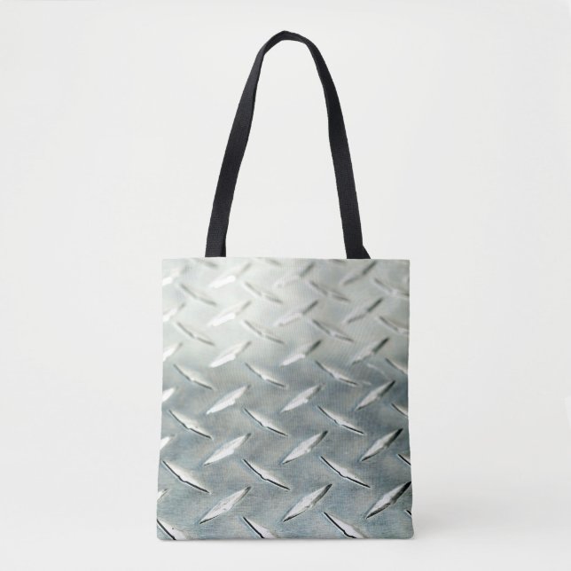 Silver Diamond Plättchen Foto auf einem Totbeutel Tasche (Vorderseite)