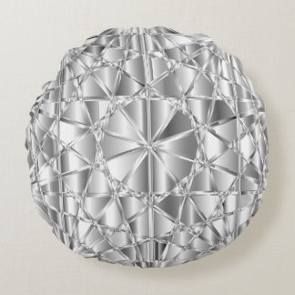 Silver Diamond Rundes Kissen