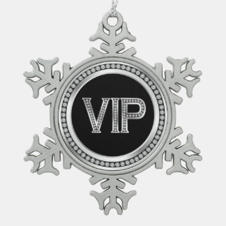 Silver Diamond VIP Weihnachten Schneeflocken Zinn-Ornament