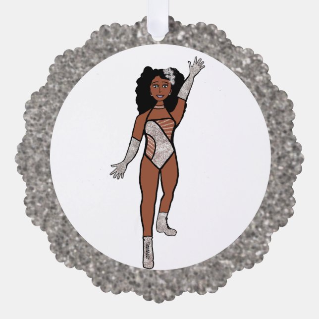 Silver & Diamonds Dancer Ornament Card A Karte (Vorderseite)
