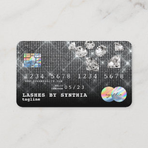 Silver Diamonds Glitzer Credit Card Stil modern Visitenkarte