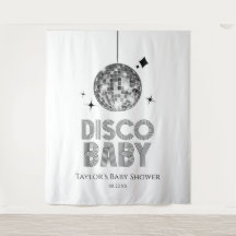 Silver Disco Ball "Disco Baby" Babydusche