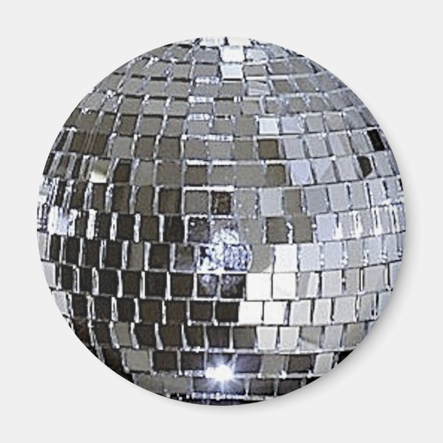 Silver Disco Ball Magnet (Vorne)