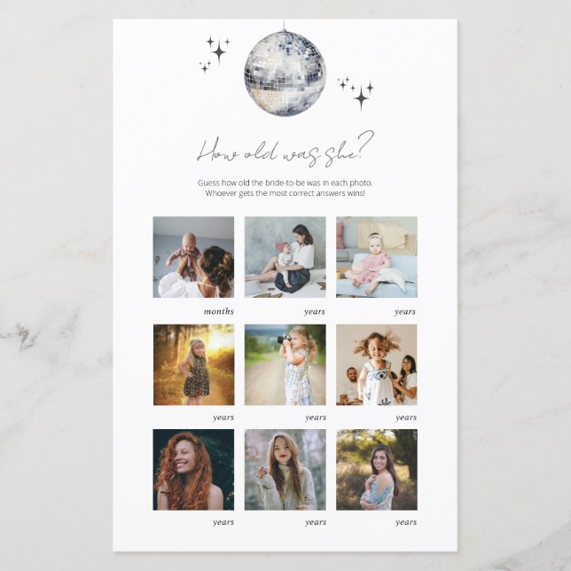 Silver Disco Wie alt war ihr Brautparty? (Vorderseite)