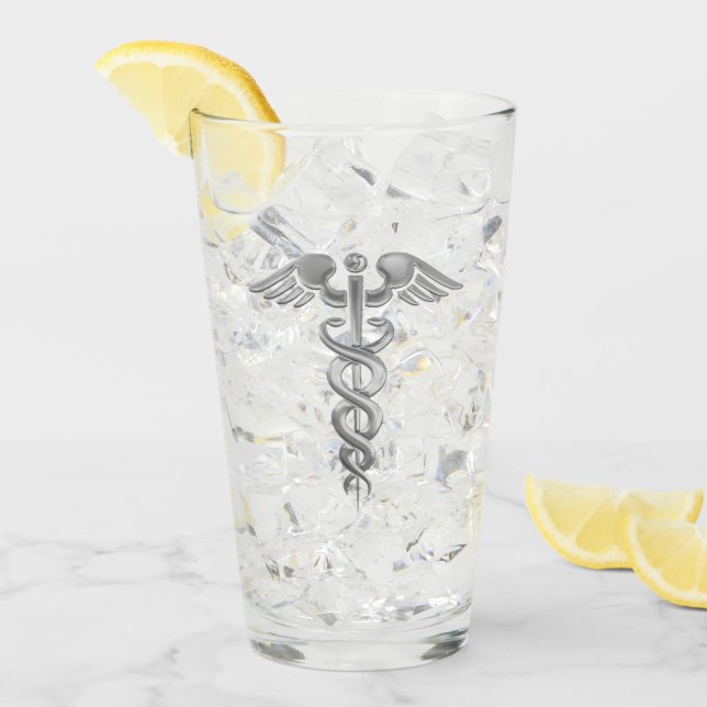 Silver Doctor oder Nurse Caduceus Glas (Vorderseite Ice)