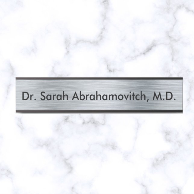 Silver Doctor's Office Door Sign Türschild (Von Creator hochgeladen)