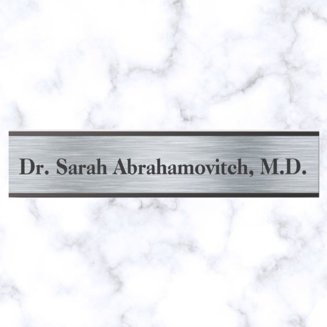 Silver Doctor's Office Door Sign Türschild (Von Creator hochgeladen)