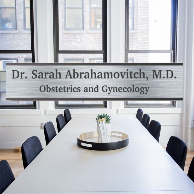 Silver Doctor's Office Door Sign Türschild (Von Creator hochgeladen)