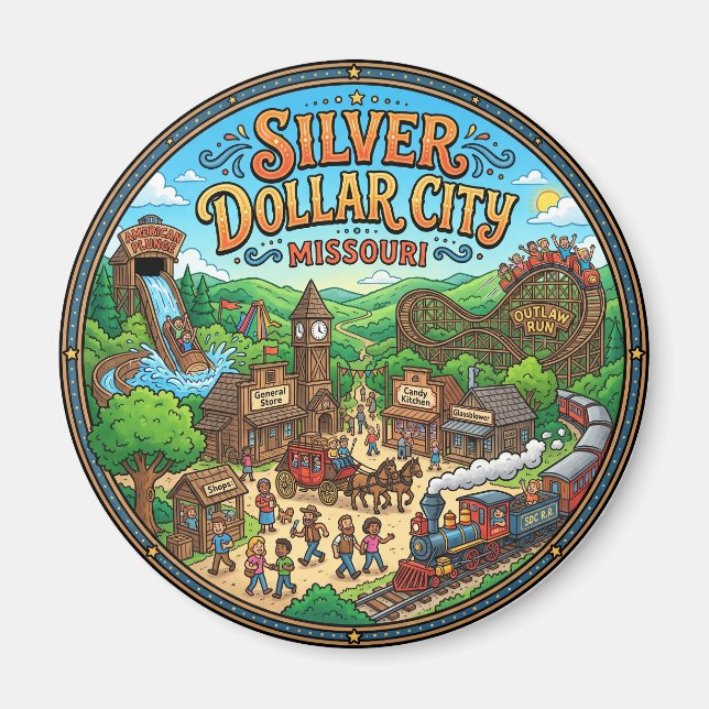 Silver Dollar City, Branson Missouri Magnet (Vorne)