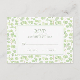 Silver Dollar Eukalyptus & Branches - HochzeitsrSV RSVP Karte