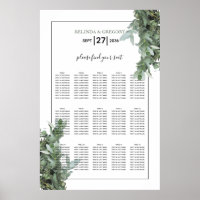 Silver Dollar Eukalyptus Wedding Chart
