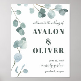 Silver Dollar Eukalyptus Wedding Poster