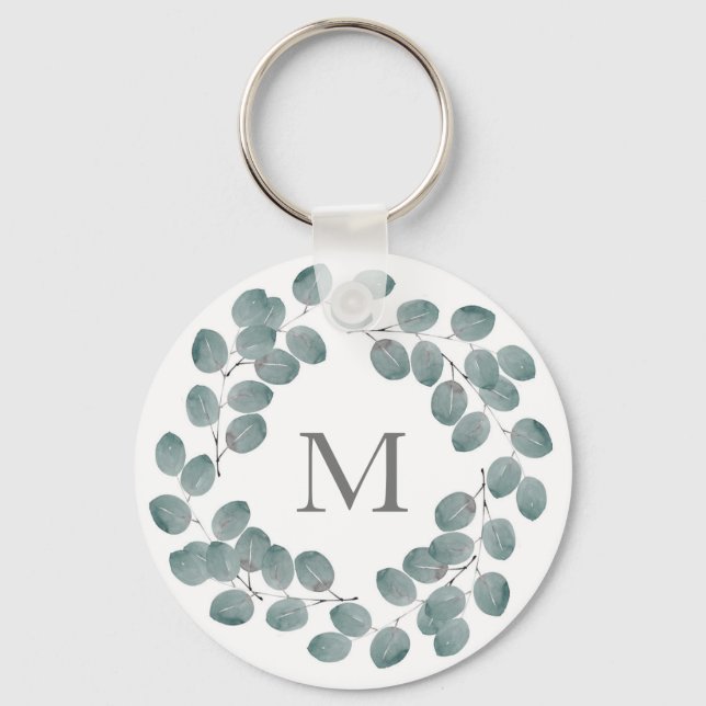 Silver Dollar Eukalyptus Wreath Schlüsselanhänger (Vorderseite)