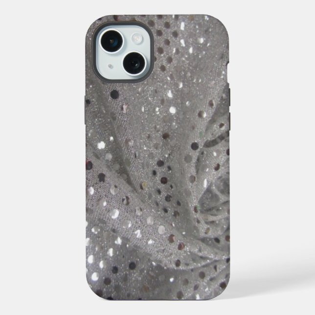 Silver Dots Phone Case iPhone 15 Plus Hülle (Rückseite)