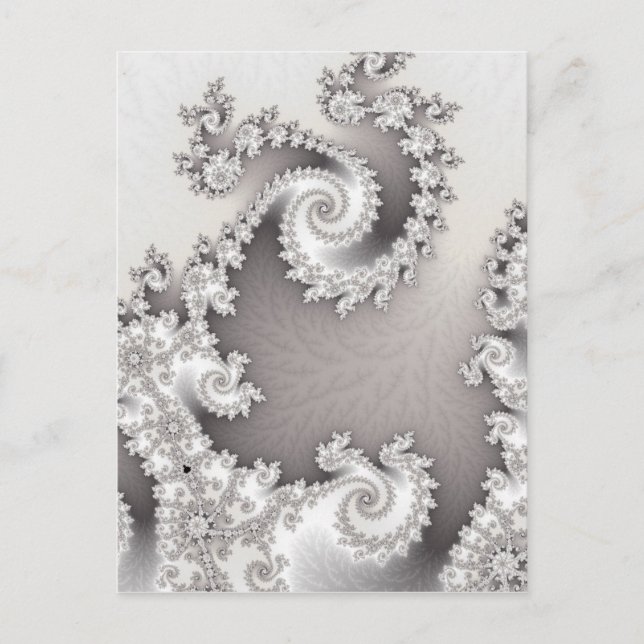 Silver Double Spiral Postcard Postkarte (Vorderseite)