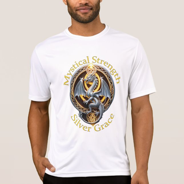 Silver Dragon Mystical Stärke Silver Grace T-Shirt (Vorderseite)