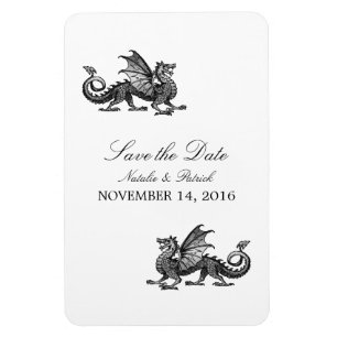 Silver Dragon Save the Date Magnet