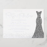 Silver Dress 50 & Fabulous 50. Geburtstag Silber Folieneinladung<br><div class="desc">Silver Dress 50 & Fabulous 50. Geburtstag Silber Foil Einladung Siehe Matching Kollektion in Nest und Nest Store</div>