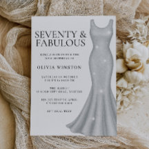 Silver Dress Womans 70. Geburtstagsparty