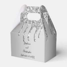 Silver Dripping Glitzer Glitzer Tropfen Hochzeiten Geschenkschachtel