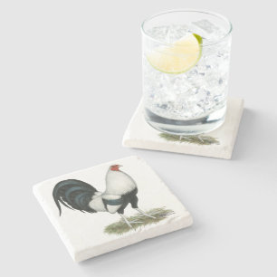 Silver Duckwing Gamecock Steinuntersetzer