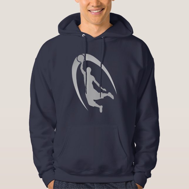 Silver Dunk Basketball Logo Hoodie (Vorderseite)