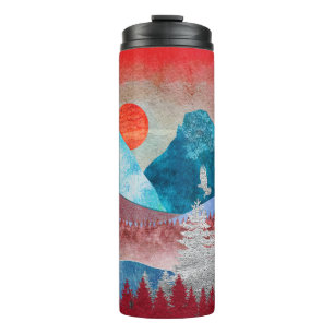 Silver Eagle Landschaft Thermosbecher