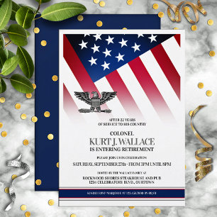 Silver Eagle Militärische Party Einladung