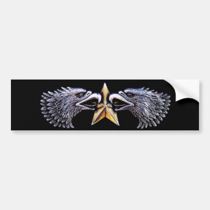 Silver Eagles mit Gold Star Autoaufkleber