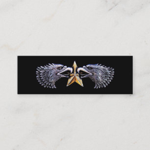 Silver Eagles und Gold Star Lesezeichen Business C Mini Visitenkarte