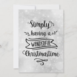 Silver Einfach eine wunderbare Weihnachtszeit geni Feiertagskarte