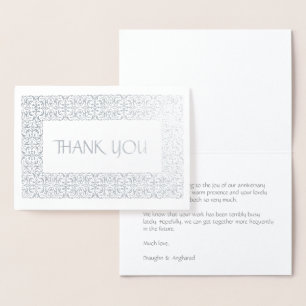 Silver Elegance All-Occasion "Danke" Real Folienkarte