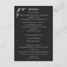 Silver Elegance Collection Wedding Details Card Begleitkarte