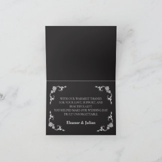 Silver Elegance Collection Wedding Folded Dankeskarte