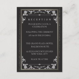 Silver Elegance Collection Wedding Reception Card Begleitkarte