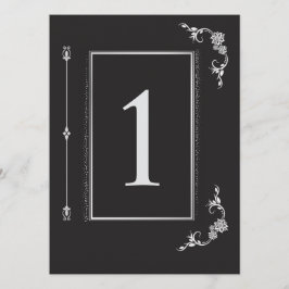 Silver Elegance Collection Wedding Table Number Einladung