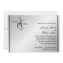 Silver Elegance Wedding Einladung