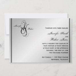 Silver Elegance Wedding Einladung