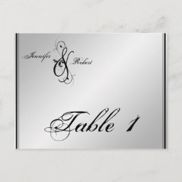 Silver Elegance Wedding Tischnummer