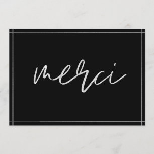 Silver Elegant Merci Custom Vielen Dank Karten