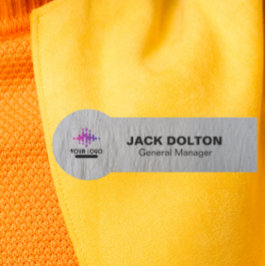 Silver Employee Name Abzeichen mit benutzerdefinie Namensschild