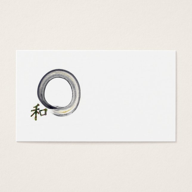 Silver Enso mit Kanji für Harmonie (Vorderseite)